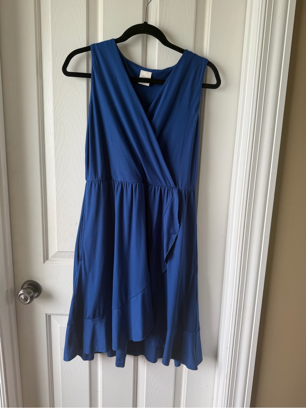 Soma Blue Faux Wrap Dress